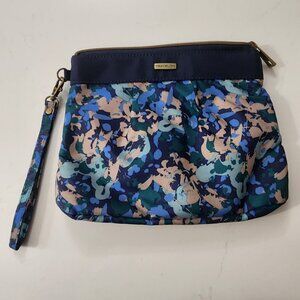 Travelon Safe ID RFID Blocking Wristlet Clutch Anti-Theft Camo Blue 10" NWOT